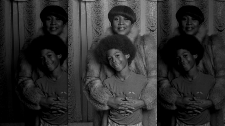 Aretha Franklin with young son Kecalf