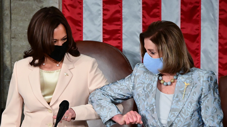 Kamala Harris and Nancy Pelosi Fist Bump 