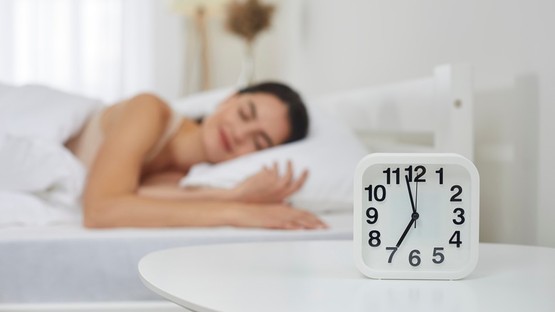 Woman getting proper sleep