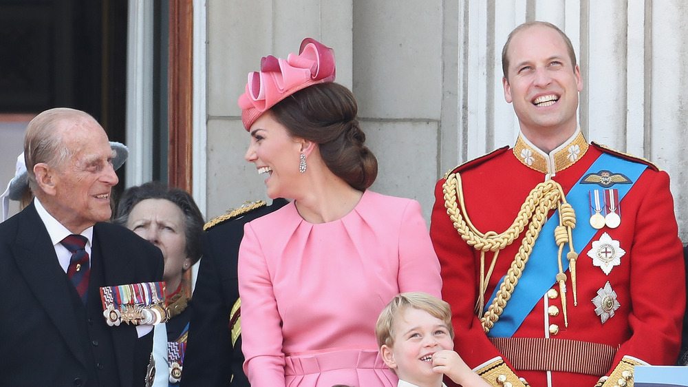 Prince Philip with the Cambridges