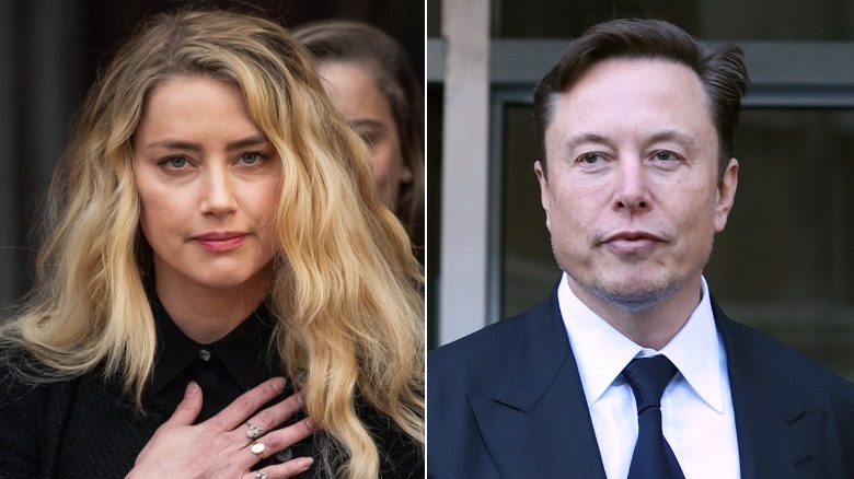 Amber Heard and Elon Musk attend events