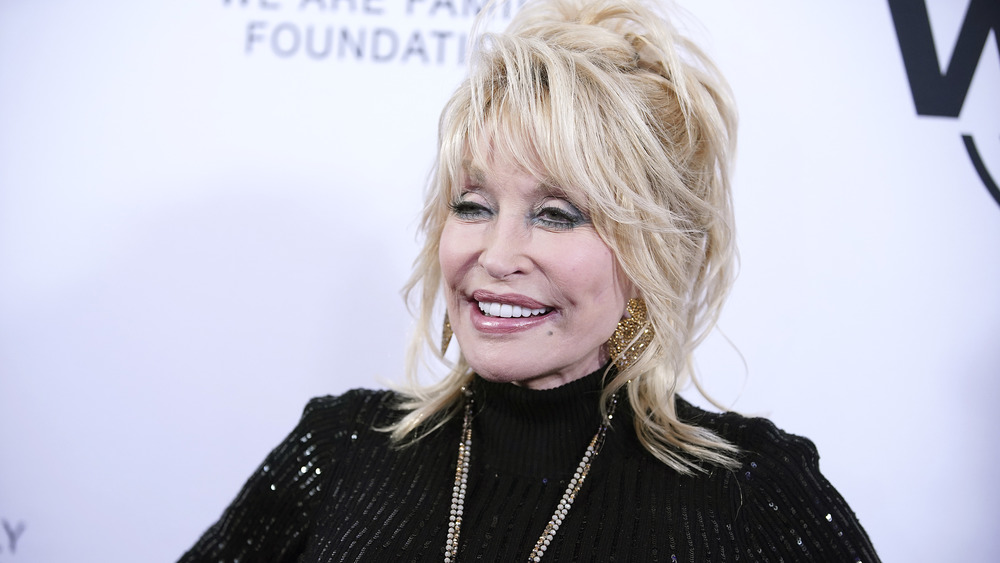 Dolly Parton smiling at event