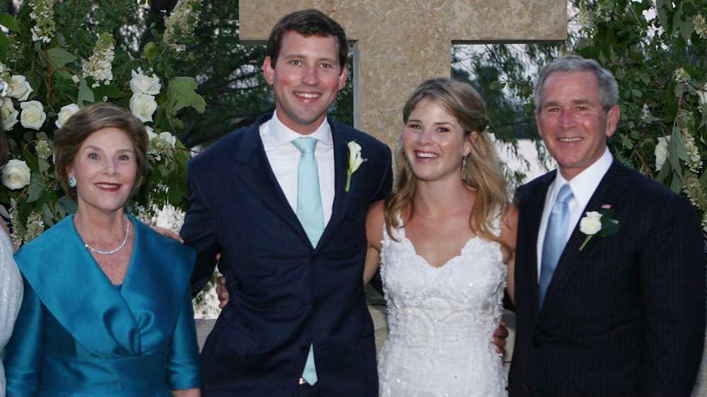 Jenna Bush Hager's husband, Henry Hager, with George W. Bush and Laura Bush