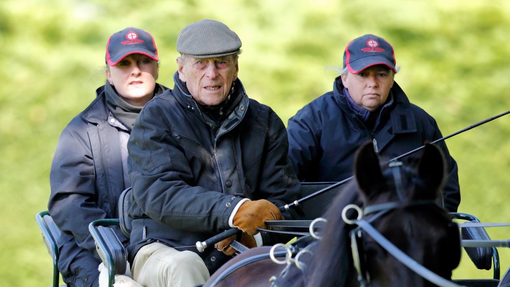 Queen Elizabeth's husband, Prince Philip, carriage driving