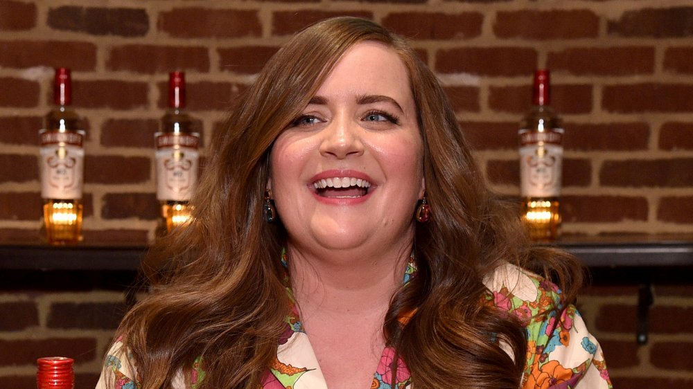 Aidy Bryant behind a bar at the Shrill premiere