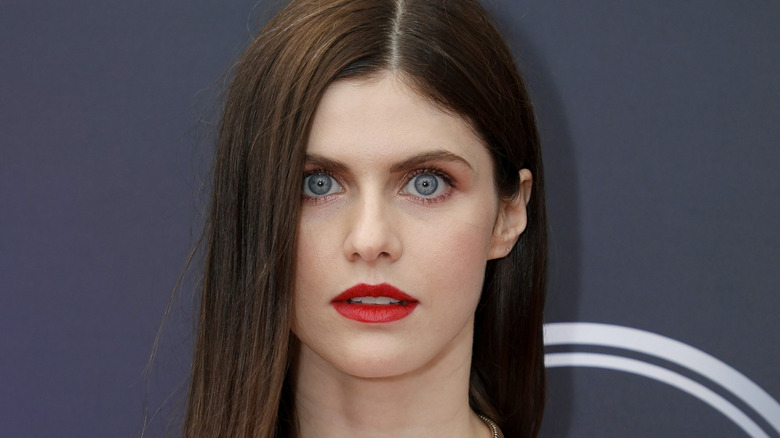 Alexandra Daddario posing on the red carpet