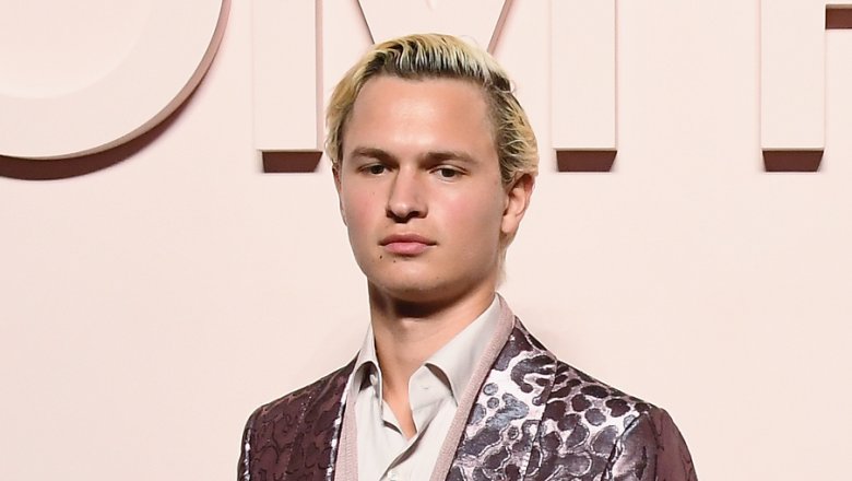 Ansel Elgort at a 2019 Tom Ford show