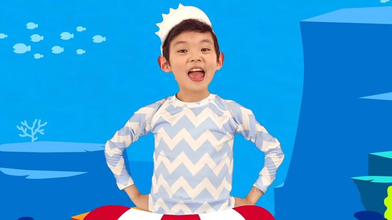 A boy in the Baby Shark video