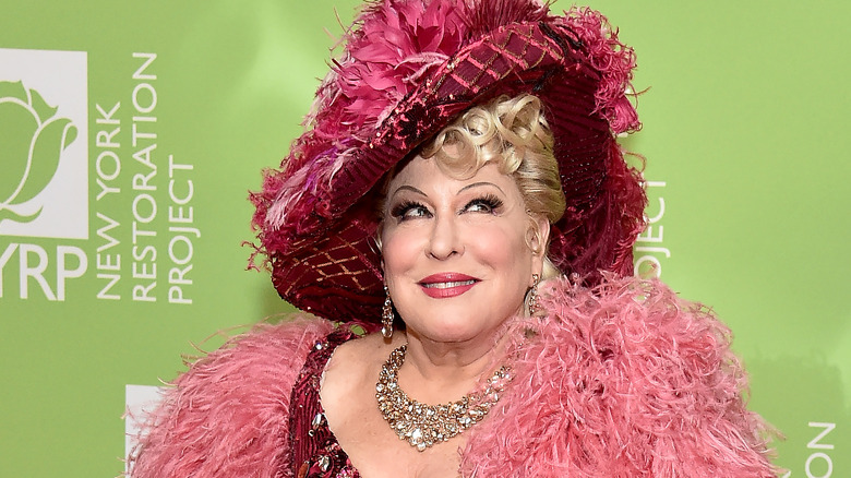 Bette Midler pink hat