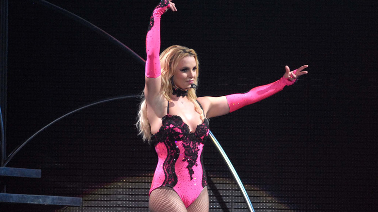Britney Spears performing in Brazil