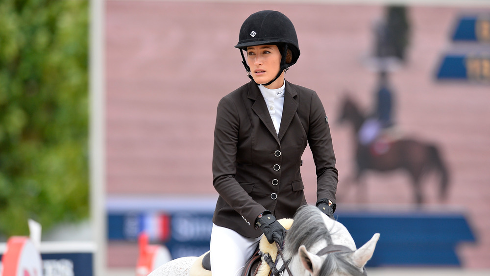 Jessica Springsteen riding a horse