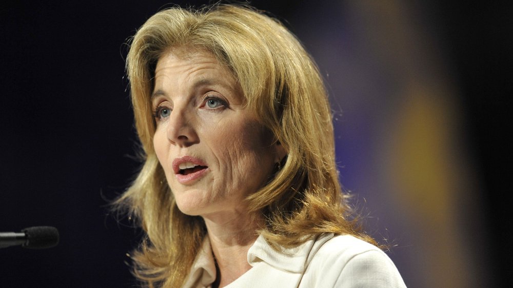 Caroline Kennedy speaking at an event, wearing white