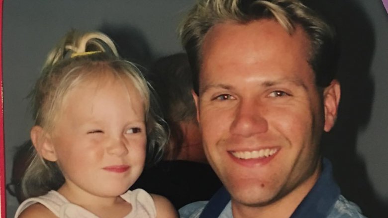 Cassie Randolph as a kid with her father