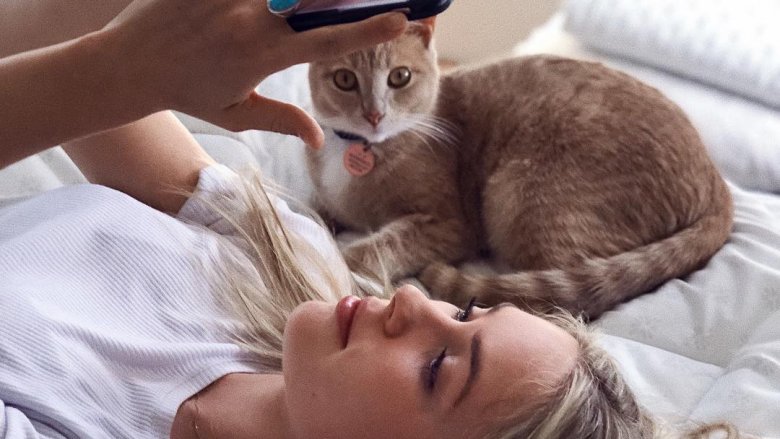 Cassie Randolph and her cat