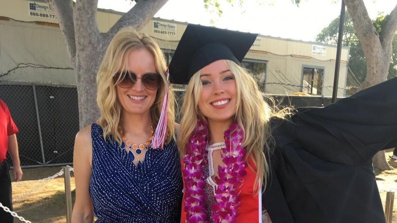 Cassie Randolph and her mom on graduation day