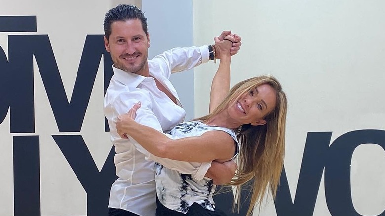 Monica Aldama dancing with Val Chmerkovskiy