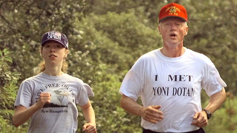 Chelsea Clinton with her dad Bill Clinton