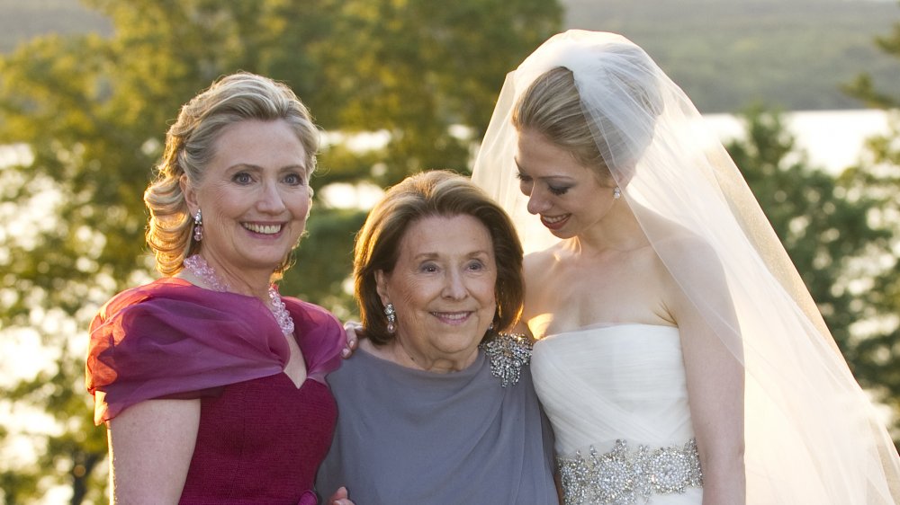 Chelsea Clinton with mother and grandmother