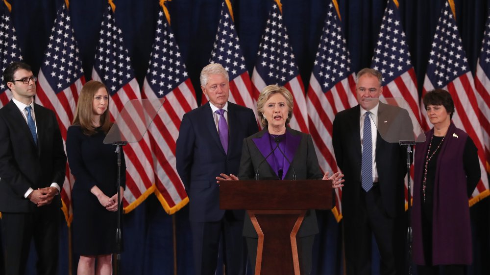 Hillary Clinton with Chelsea Clinton and Bill Clinton