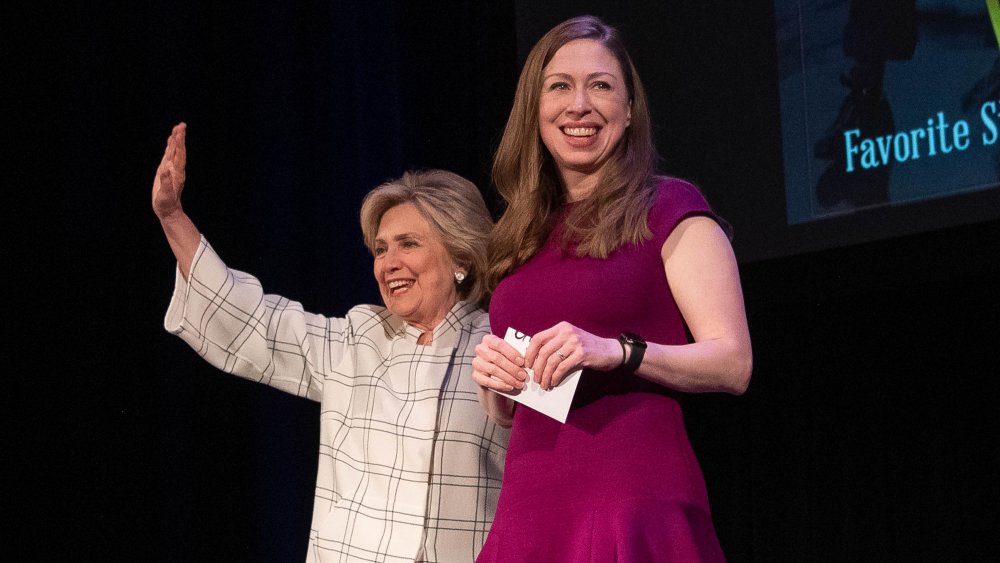 Chelsea Clinton and her mother Hillary Clinton