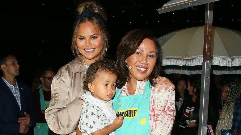 Chrissy Teigen and her mother