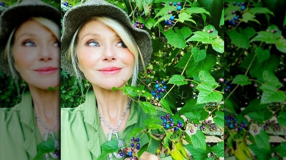 Christie Brinkley near berries