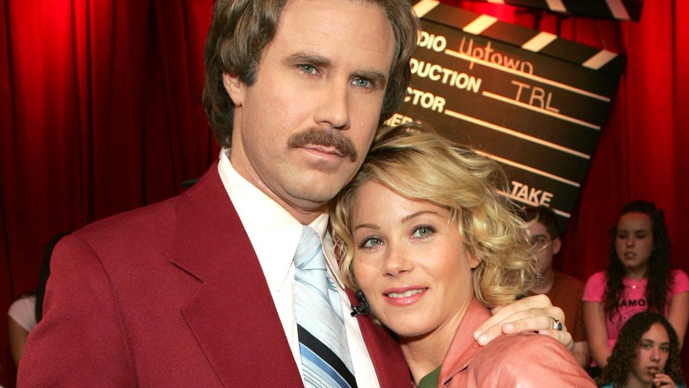 Anchorman co-stars Will Ferrell and Christina Applegate