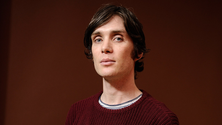 Cillian Murphy red sweater 