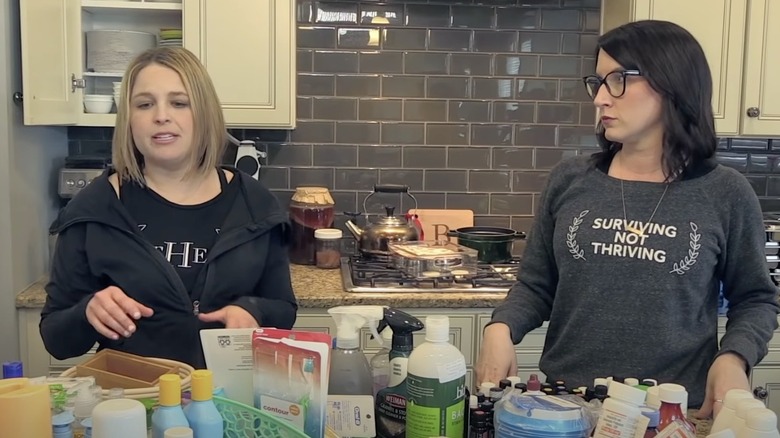 Joanna Teplin, Clea Shearer organizing a kitchen