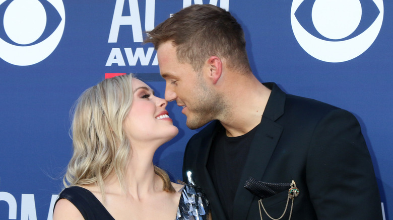 Colton Underwood and Cassie Randolph posing