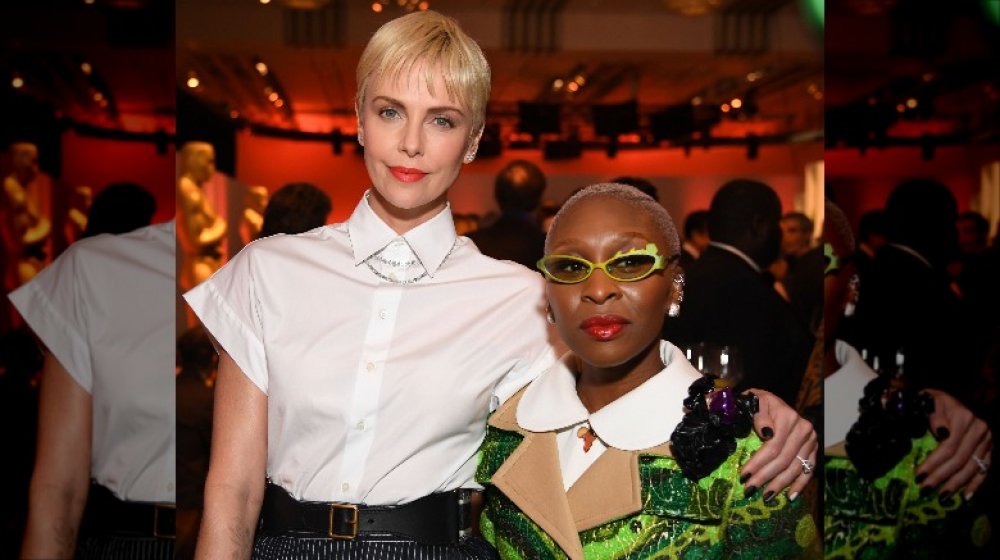 Cynthia Erivo and Charlize Theron