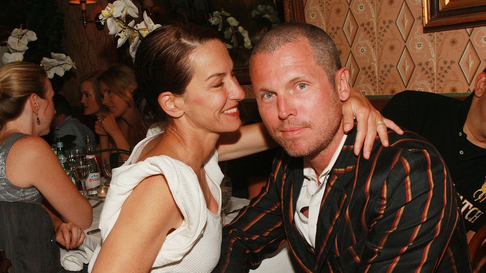 Cynthia Rowley and Bill Powers at a restaurant