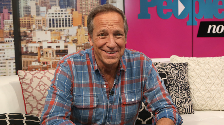 Mike Rowe wearing plaid shirt