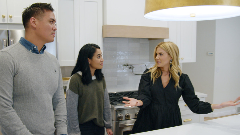 Shea McGee with a client couple on Dream Home Makeover