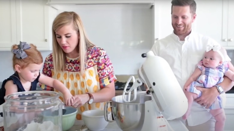 The McGee family in the kitchen