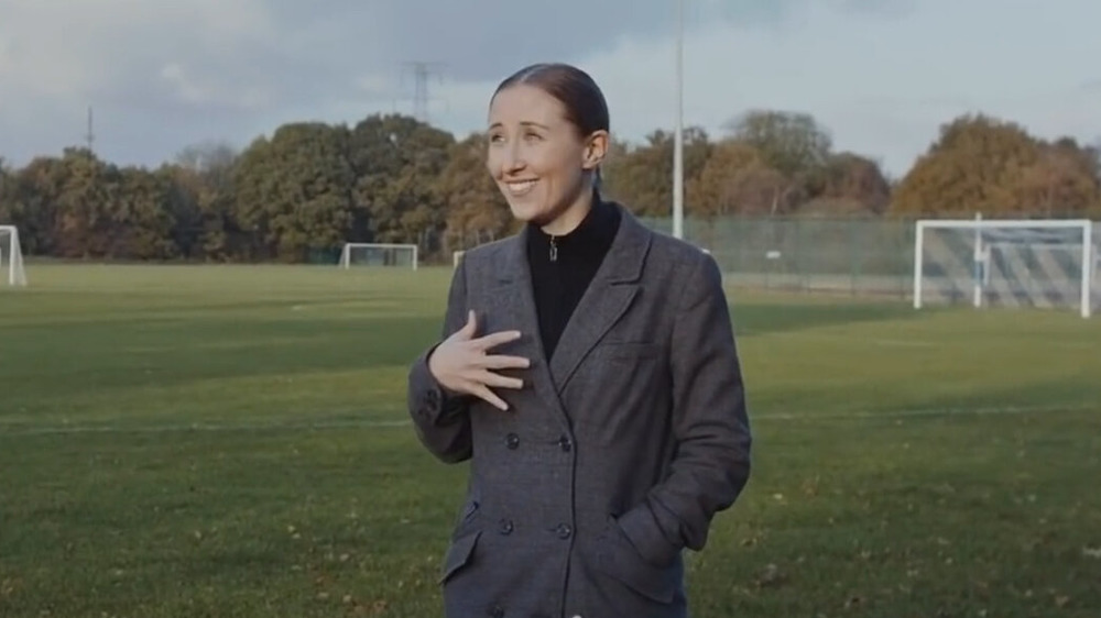 Erin Doherty standing on a soccer field