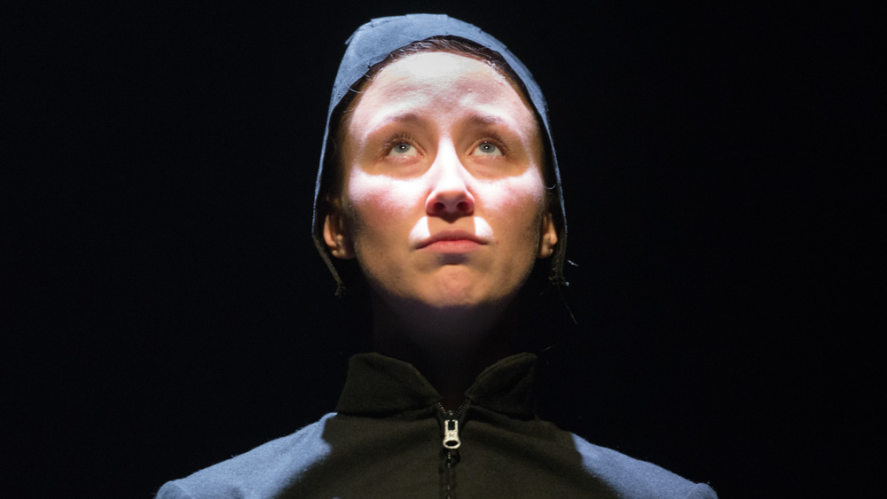 Erin Doherty on stage in a play