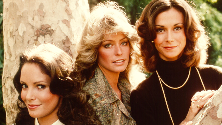 Farrah Fawcett with her Charlie's Angels co-stars