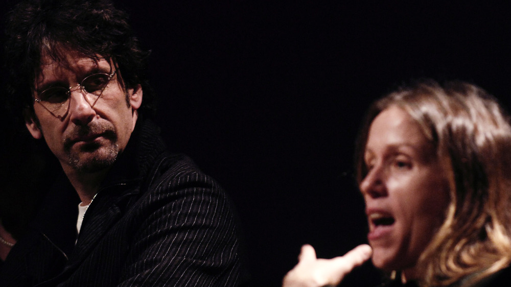 Joel Coen and Frances McDormand onstage