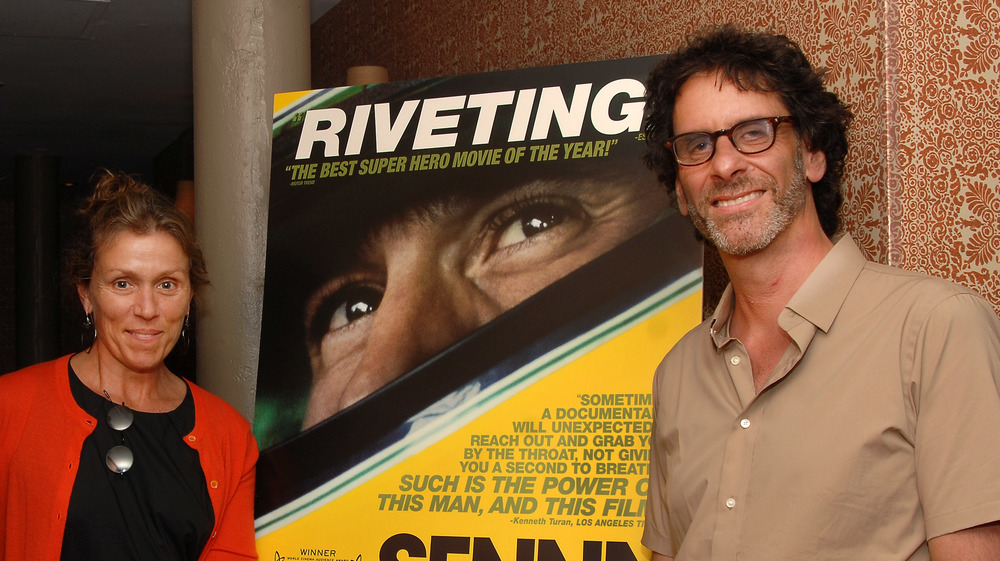 Frances McDormand and Joel Coen at event