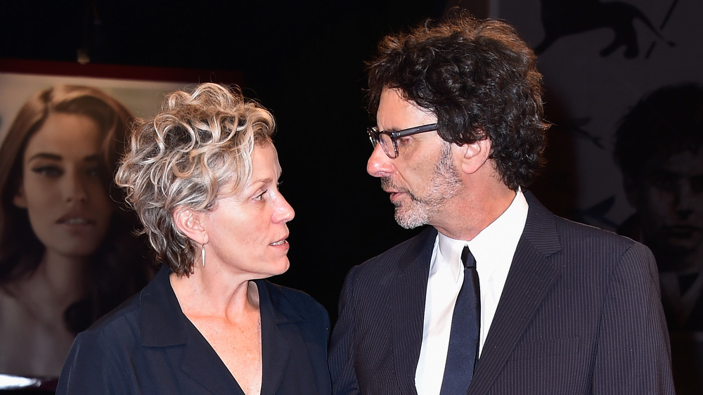 Frances McDormand and Joel Coen at event