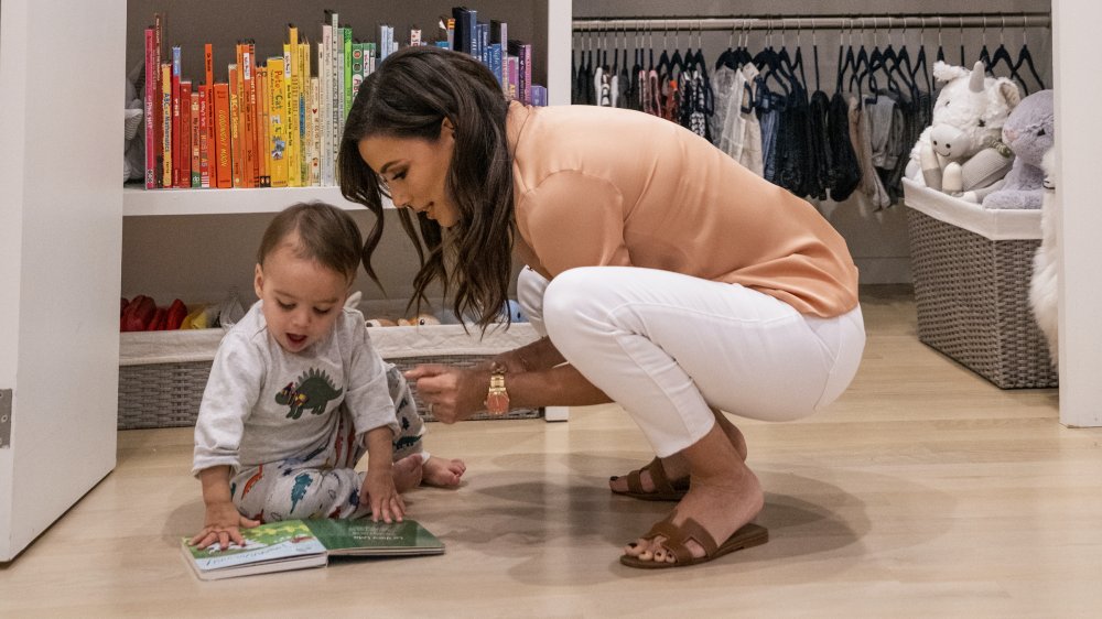 A celeb client and her son on Get Organized with The Home Edit