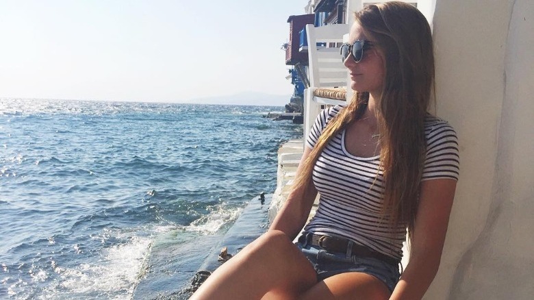 Gigi Caruso relaxing in Greece