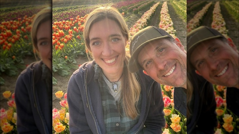 Erin Benzakein and her husband in a selfie