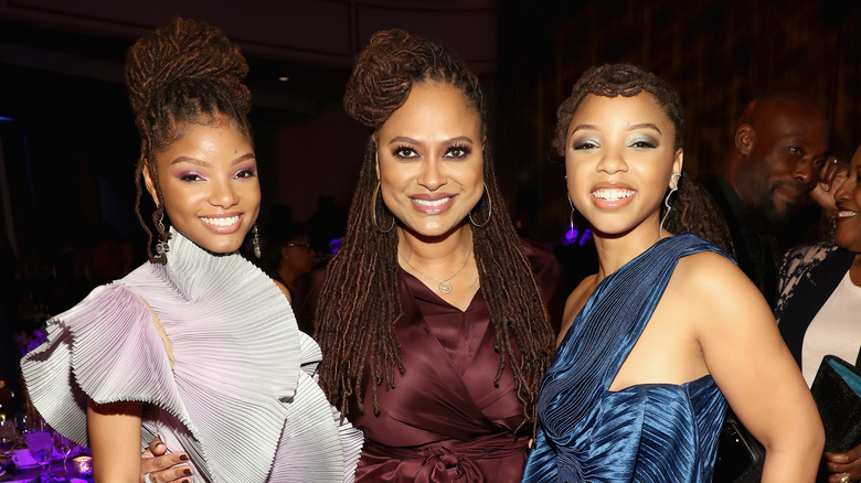 Halle and Chloe Bailey with Ava DuVernay