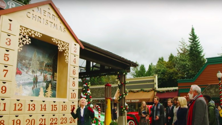 a Hallmark holiday movie set