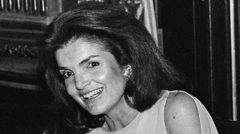 Jackie Kennedy Onassis with one of her children