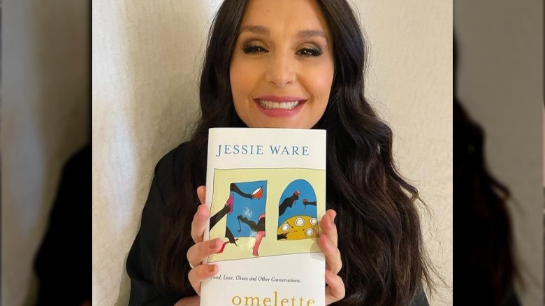 Jessie Ware with her book "Omelette