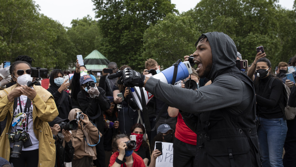 John Boyega at BLM rally