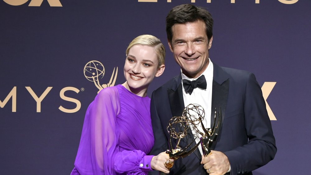 Julia Garner and Jason Bateman at the 2019 Emmy Awards